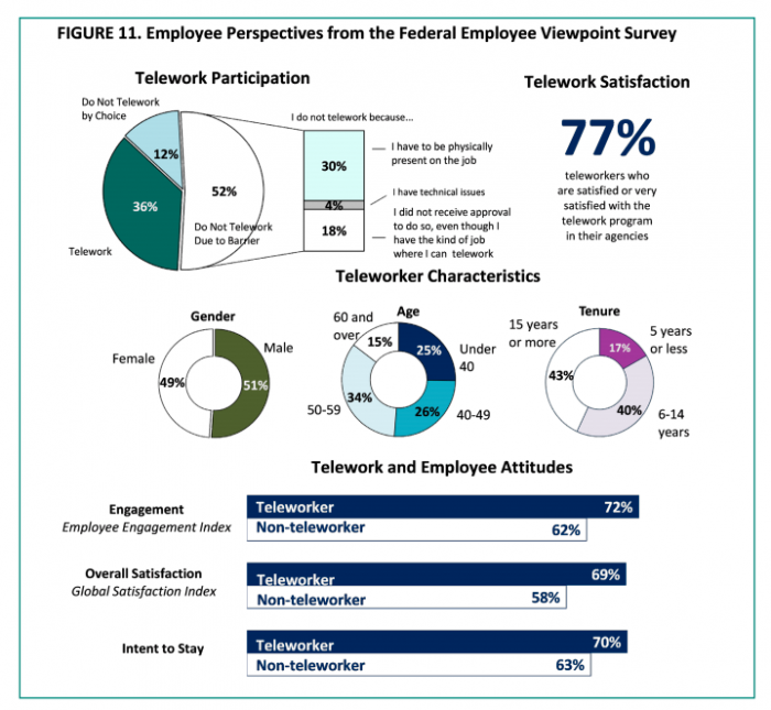 Graphic of telework stats