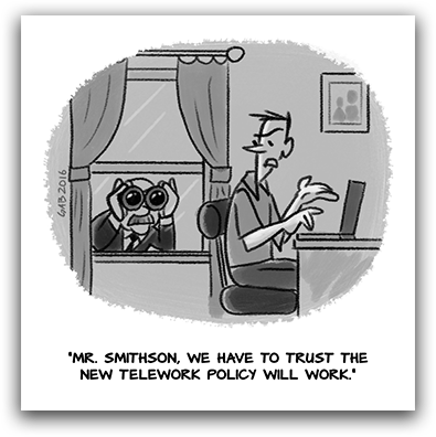 Cartoon from telework.gov