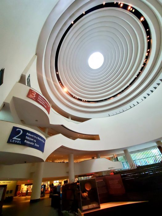 lobby of American Indian Museum looking upward