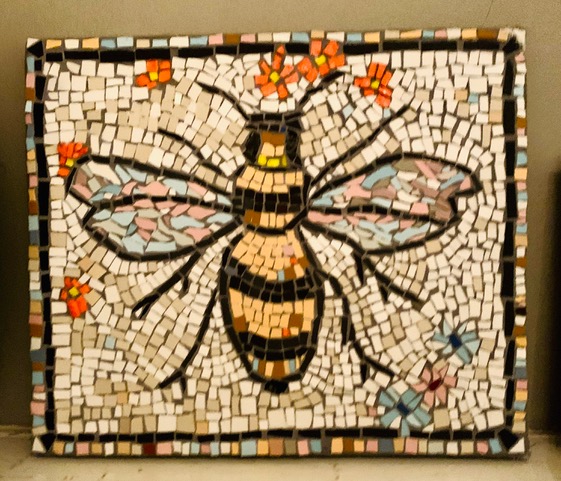 mosaic tile of bee