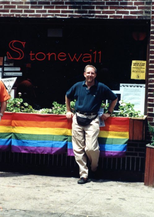 Hirsch in front of the Stonewall Inn