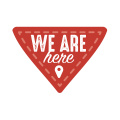 We are here graphic