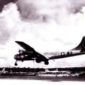 Black and white photo of Enola Gay aircraft