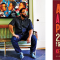 Composite photo of author Kevin Young and his book