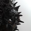 detail of black, spiky glass sculpture
