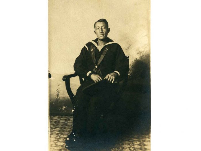 Photo of Seaman West in Coast Guard Uniform