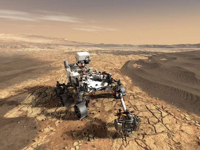 Artists rendering of Mars rover