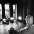 March on Washington crowd and speakers see from perspective of Lincoln Statue