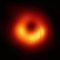 Photo of black hole showing magnetic field