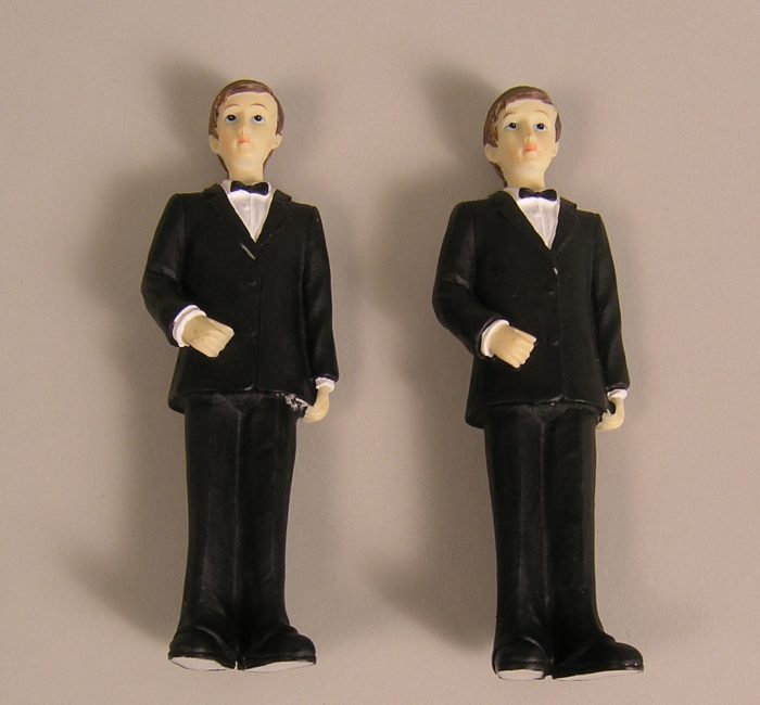 Two grooms wedding topper