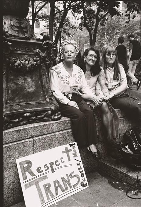 Sylvia Rivera with other activists