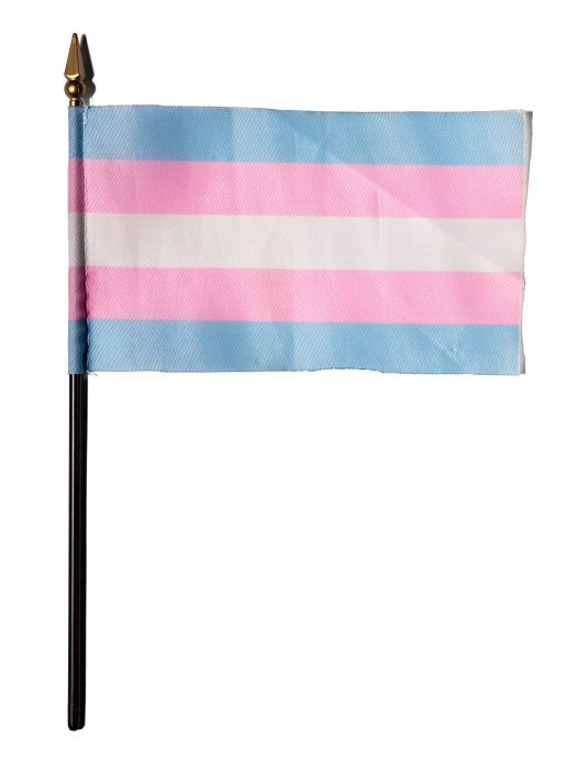 Pink and blue flag