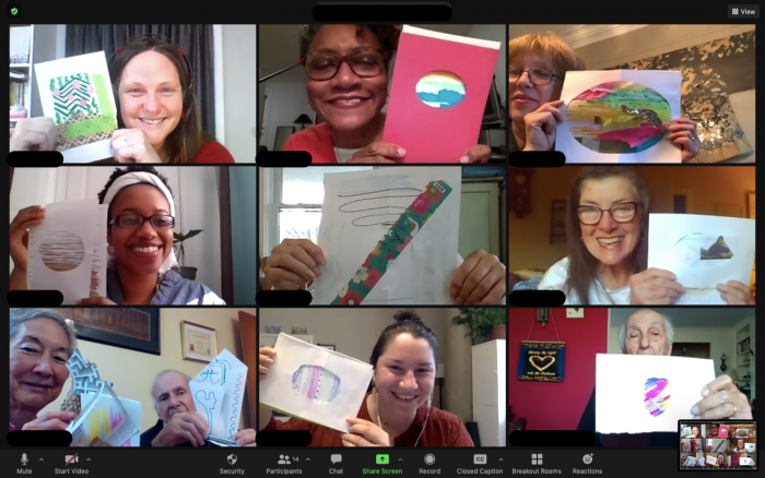 SCreen shot of participants in a virtual See Me program