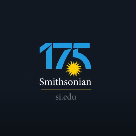 Screenshot showing Smiothsonian at 175 logo on black background