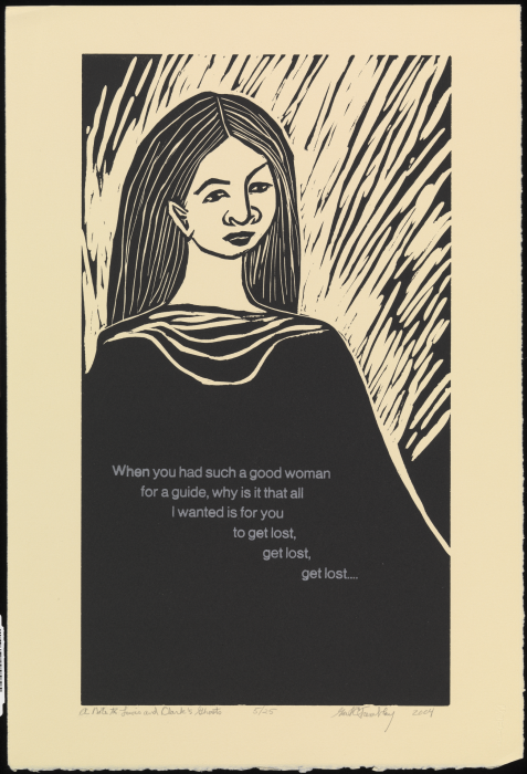 Woodcut of Sacagawea