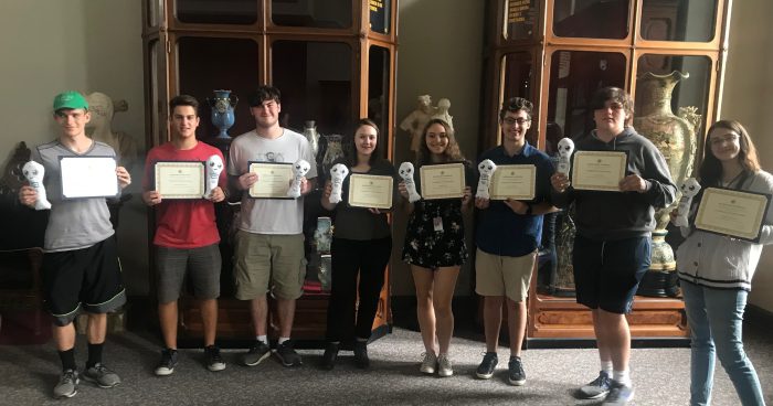 Pepper teen volunteers show off their training certification