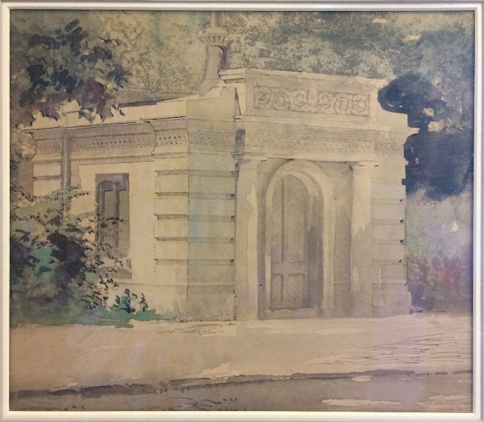 painting of gate house