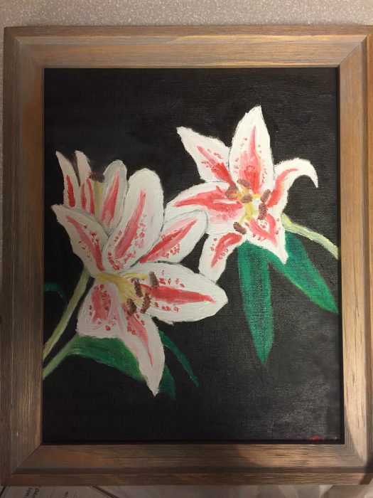 Painting of lilies