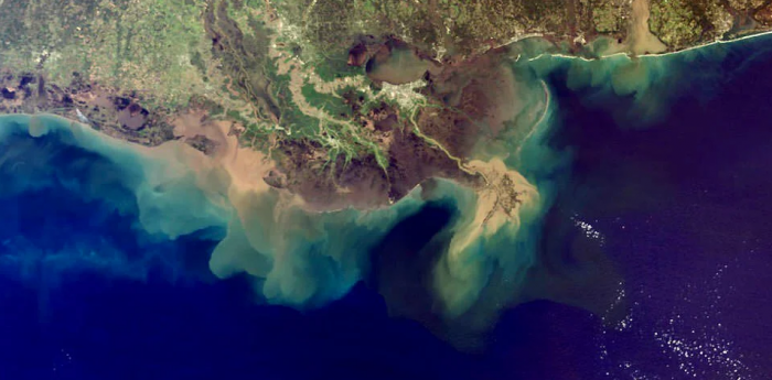 Satellite image of Mexican coast