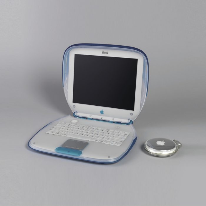 1999 Apple I Book computers in blue