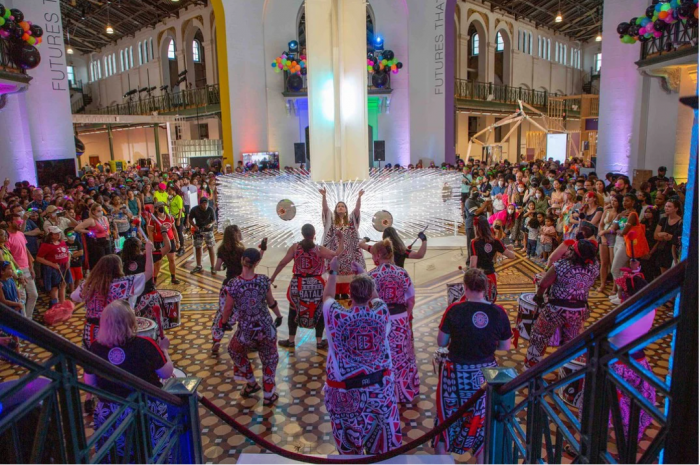 Dancers in AIB atrium