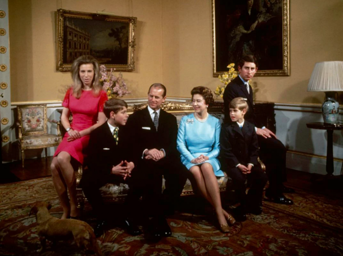 Royal family posing for formal portrait