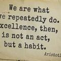 Quote from Aristotle on excellence