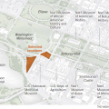 Washington Post map of possible sites on the National Mall for two new SI museums