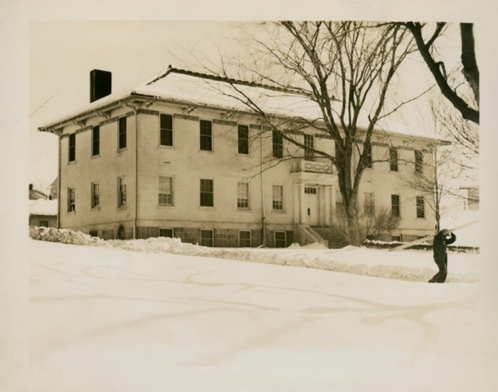 Barracks Building in snow