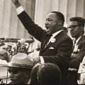 MLK addresses crowd from Lincoln Memorial