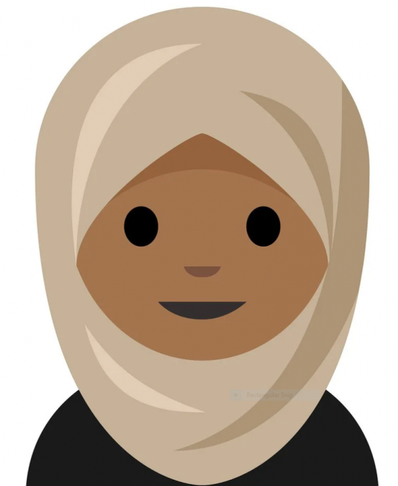 emoji of brown woman wearing head scarf