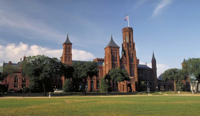 Smithsonian Institution Building "The Castle" seen from National Mall