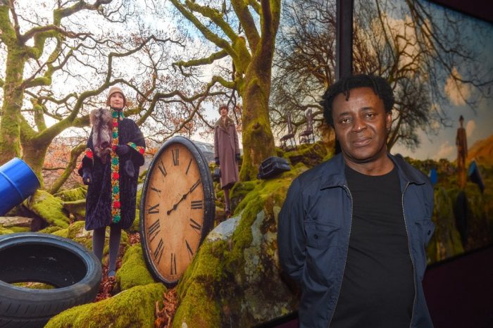 filmmaker John Akomfrah in 2017 at London's Barbican Art Gallery)