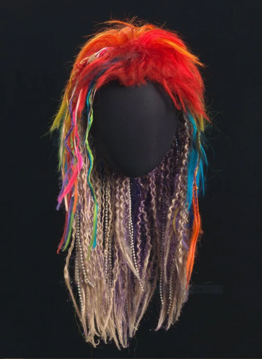 Rainbow-colored wig