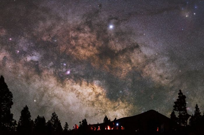 Milky Way seen in night sky