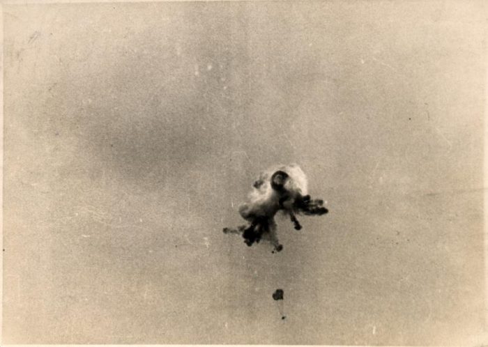 WWI photo of midair explosion