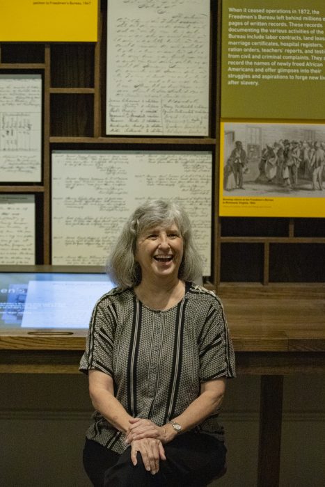 Caughran at Freedman Bureau exhibition at NMAAHC