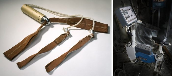 Exercise devices used by astronauts in flight