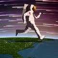 Graphic for Sidedoor 9.4 - astronaut runing over the surface of the globe