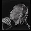 Black and white photo of elderly Septima Clark in profile