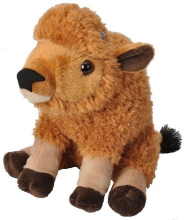 Stuffed baby bison toy