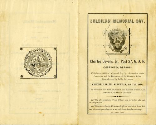 Program for memorial day service 1880