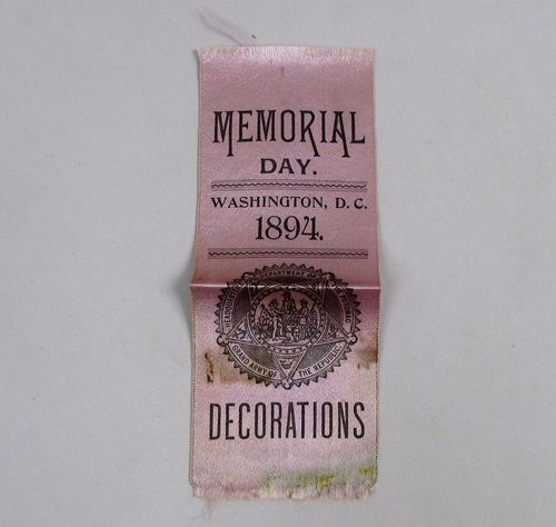 Pink Memorial Day ribbon 1894