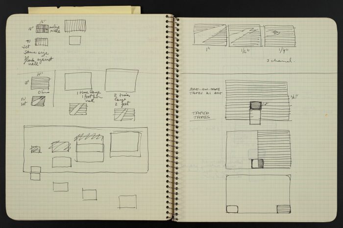 Notebook with storyboard images