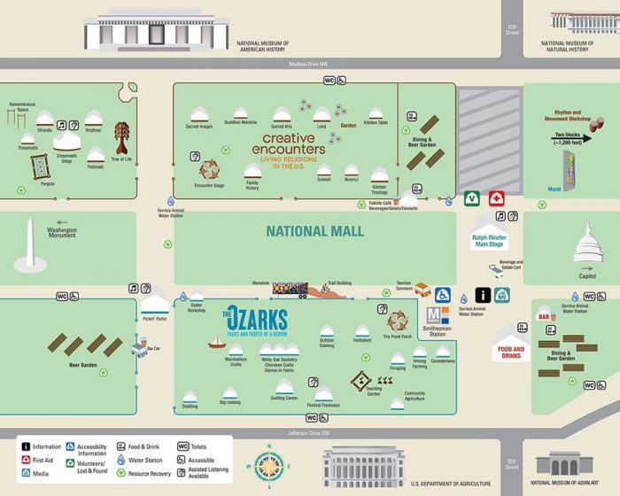 Map of National Mall showing 2023 Folklife Festival