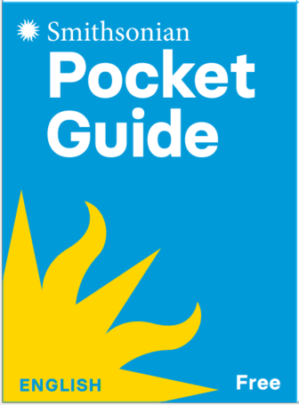 Blue and yellow cover of the Smithsonian pocket guide