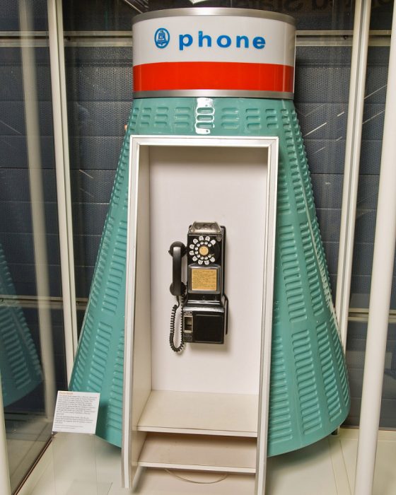 Phone booth with pay phone used by Mercury astronauts