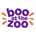 Purple and orange "Boo at the Zoo" banner