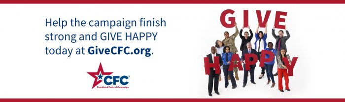 Graphic banner fopr Combined Federal Campaign "Finish Strong"