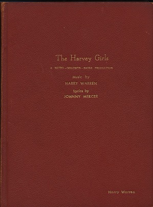 Red-bound copy of score for The Harvey Girls.